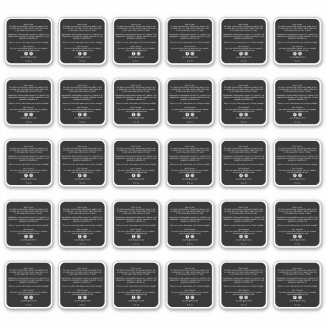 Ingrédients de produit de beauté Sticker 2 pouces  (Devant)