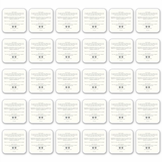 Ingrédients de produits de beauté Autocollant 2 po (Devant)