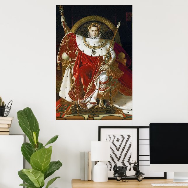 Ingres – Napoleon I on His Imperial Throne Poster (Bureau à domicile)