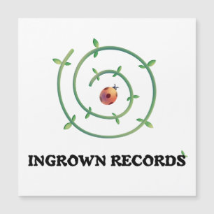 Ingrown Records Ladybug Spiral Grande Carte Magnét