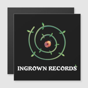 Ingrown Records Ladybug Spiral Magnet Carte Noir
