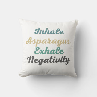 Inhale Asparagus Exhale Négativité Jeter Oreiller