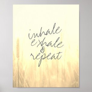 inhale exhale poster texte sur la photo nature