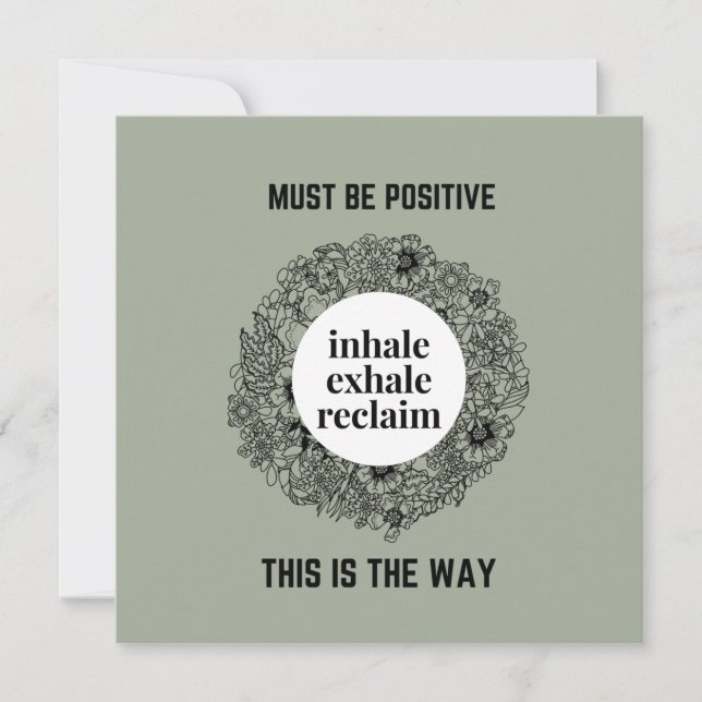 Inhale Exhale Reclaim | Doit être un aimant positi (Devant)