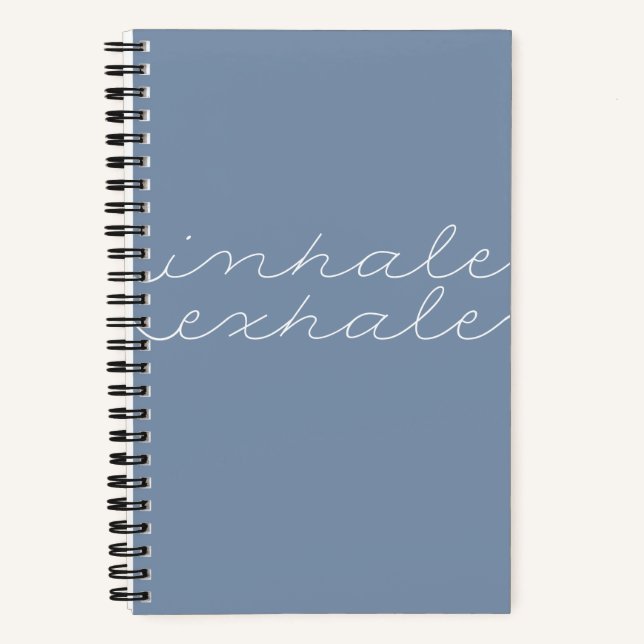 "Inhale Exhale" Sea Blue Mindfulness Journal (Recto)