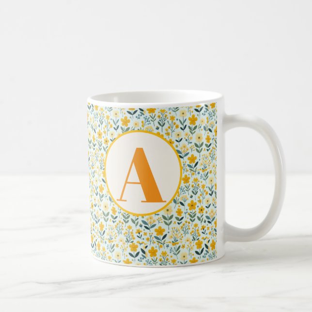  Initial Floral  Mugs (Droite)