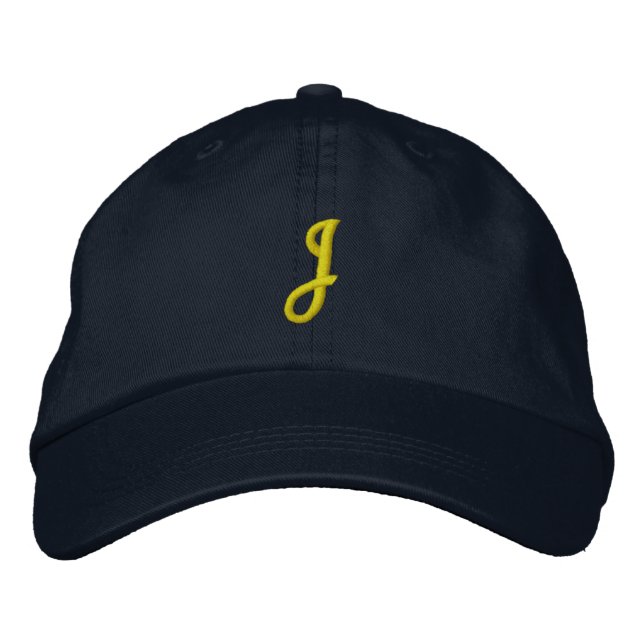 INITIAL "J" Designer Casquette (Devant)