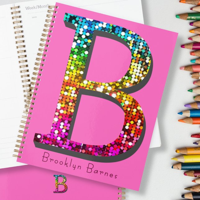 Initiale B et monogramme colorés (Colorful Initial B and Monogram Planner)