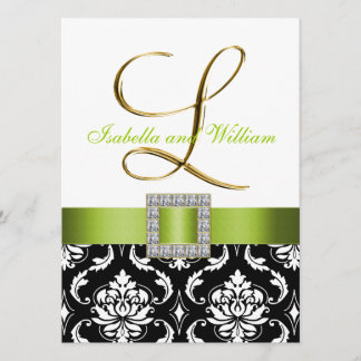 Initiale blanche noire verte L invitation de