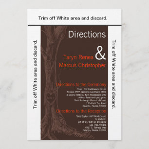 initiale d'arbre d'automne de carte des directions