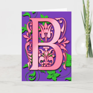 Initiale de monogramme de la lettre B sur les