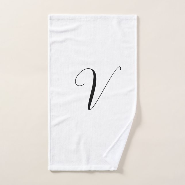 Initiale de script de monogramme personnalisé (Serviette à main)