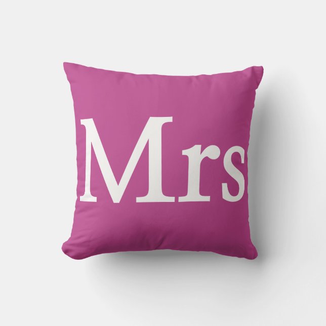 Initiale du nom de famille Madame - Coussin Monsie (Recto)