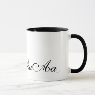 Initiale élégante de monogramme une tasse de café