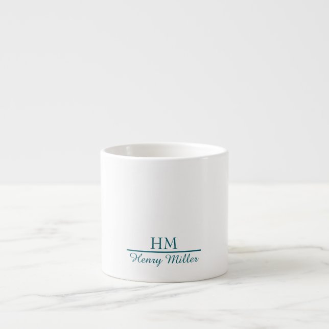 Initiale personnalisée et nom Espresso Mug (Devant)