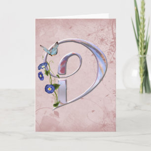Initiale précieuse D de papillon