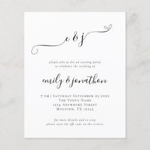 Initiales budgétaires Script QR Mariage Soirée Inv