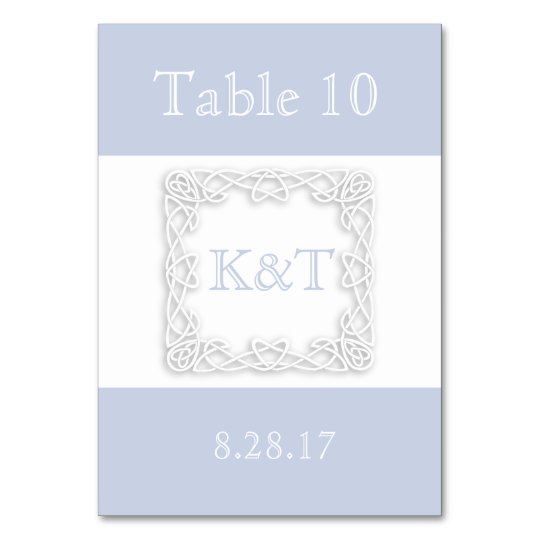 Initiales celtiques de noeud - carte de Tableau -