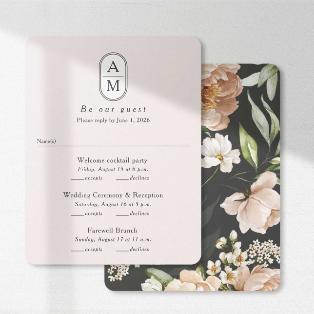 Initiales d'arc moderne Blush Multi Événements Car (Créateur téléchargé)