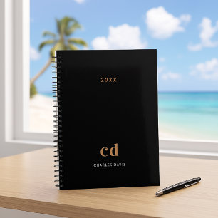 Initiales de monogramme en or noir 2023
