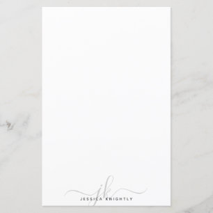 Initiales de monogramme gris design moderne minime