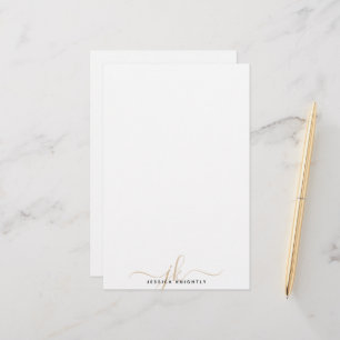 Initiales de Monogramme Or Design Moderne Minimal