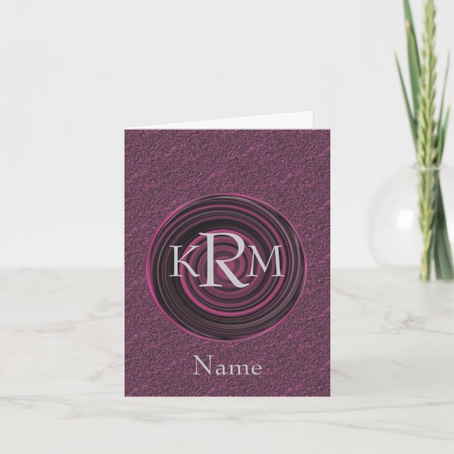 Initiales de monogramme tourbillons de prune perso (Devant)