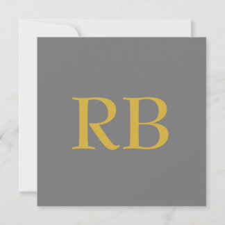 Initiales du monogramme couleur or gris moderne
