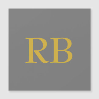 Initiales du monogramme couleur or gris moderne