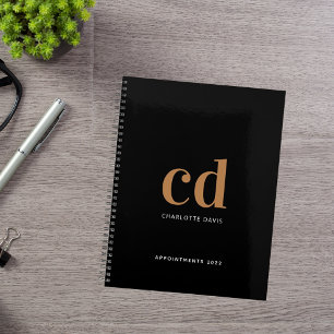 Initiales en or noir monogramme 2026