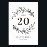 Initiales fantaisie Numéro de table COULEUR MODIFI<br><div class="desc">Des cartes numériques simples et modernes qui ajoutent de l'élégance à toute occasion. Visitez notre site Web à berryberrysweet.com pour des modèles de papeterie élégants et des cadeaux personnalisés!</div>