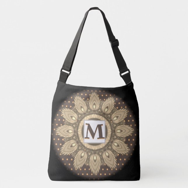 Initiales grand sac fourre-tout croisé psychédéliq (Devant)