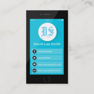 Initiales logo monogramme carte de visite smartpho