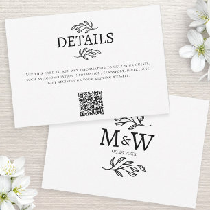 Initiales mariage Monogramme Couple Détails Carte 