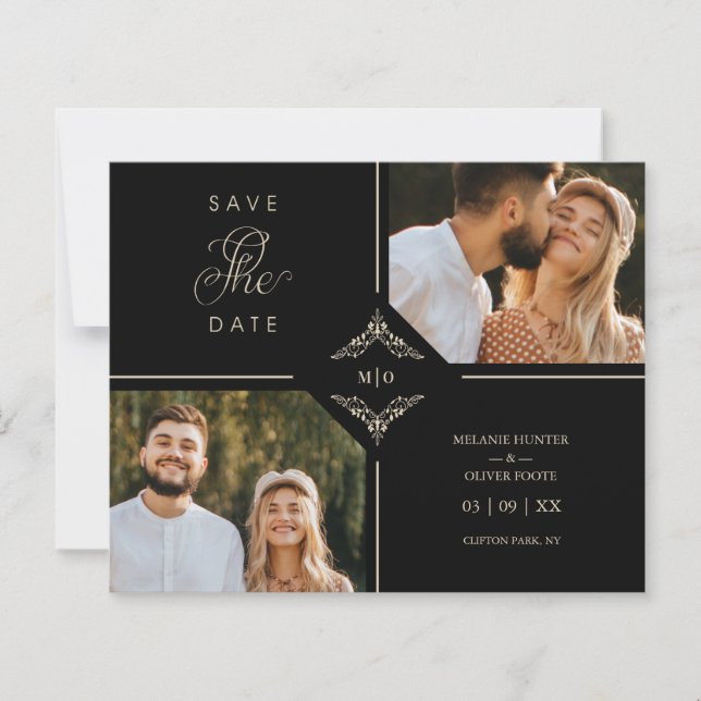 Initiales Mariages à la floraison sophistiquées (Devant)