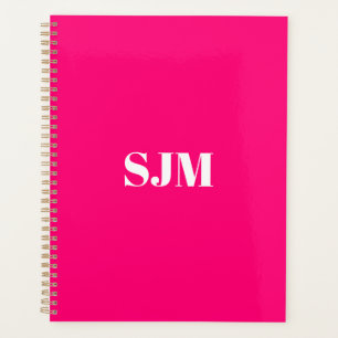 Initiales minimalistes modernes en monogramme rose