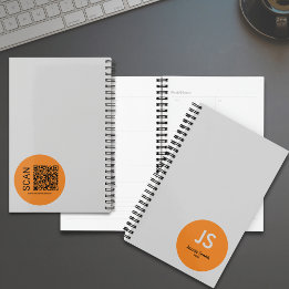 Initiales minimes Orange Dot Gray Rendez-vous