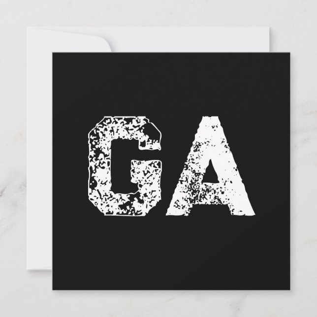 Initiales Monogramme Noir Blanc Simple  (Devant)