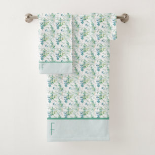 Initiales Monogramme Nom Eucalyptus Verdure