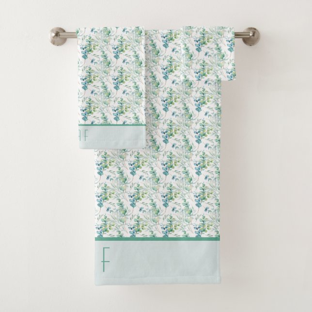 Initiales Monogramme Nom Eucalyptus Verdure (En situation)