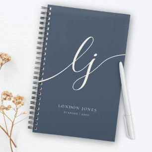 Initiales Monogramme Planificateur d'Affaires Écri