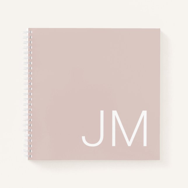 Initiales Monogrammées de Grande Taille Carnet de  (Devant)