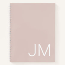 Initiales Monogrammées de Grande Taille Carnet Ros