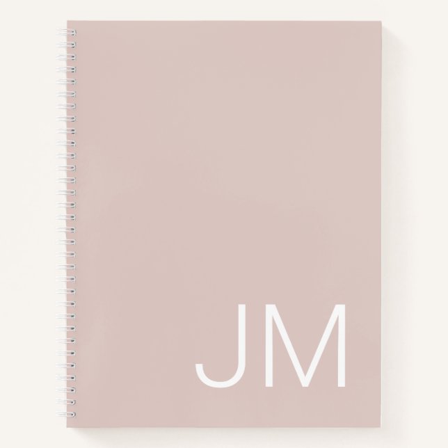Initiales Monogrammées de Grande Taille Carnet Ros (Devant)