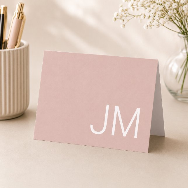 Initiales Monogrammées Surdimensionnées Rose Pâle  (Créateur téléchargé)