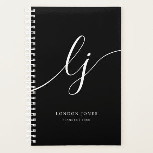 Initiales Monogrammes Affaires Noir Blanc Initiale
