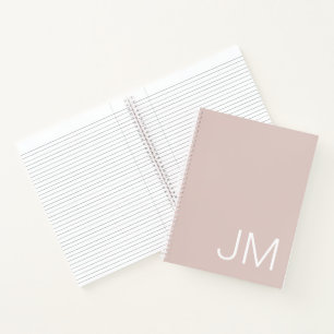 Initiales monogrammes surdimensionnées Carnet rose