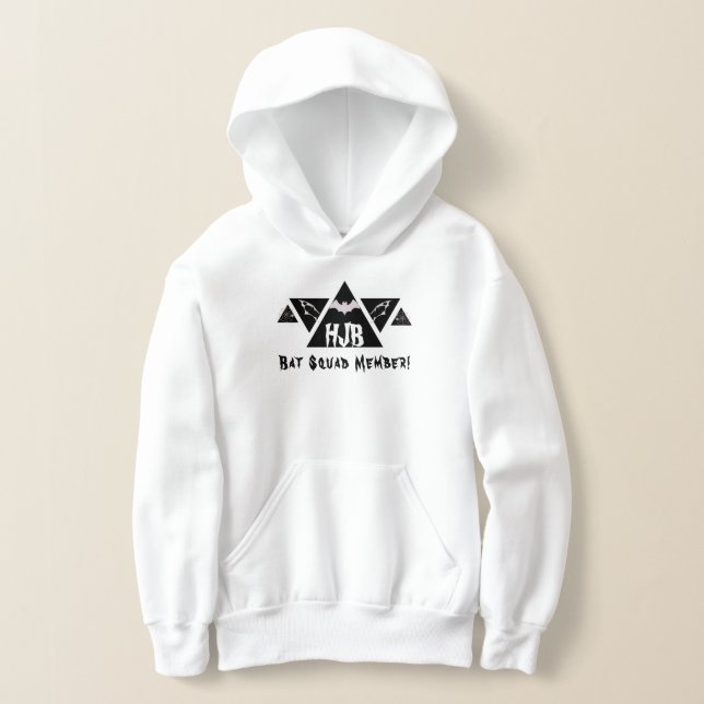 Initiales personnalisées Halloween Bat Man Triangl (Poser)