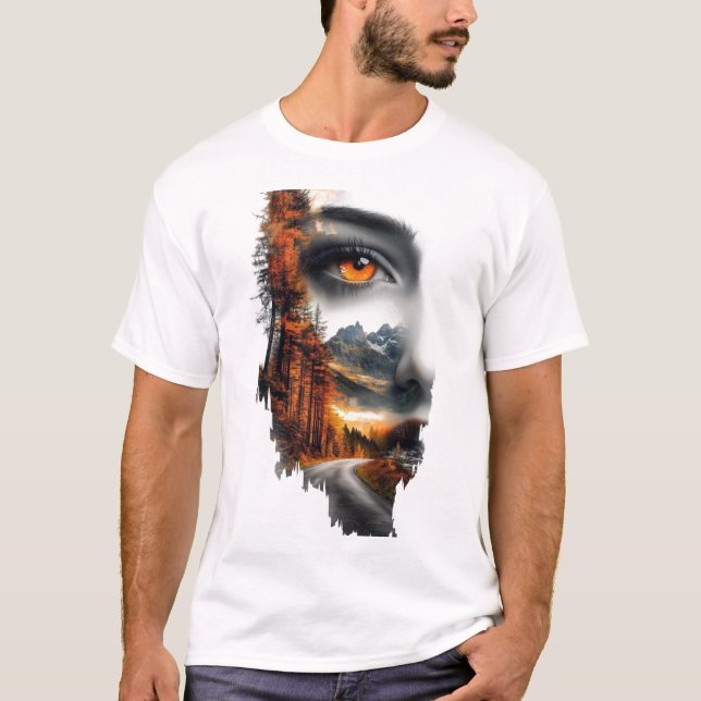 Inner Wilderness – Surreal Nature Portrait T-Shirt (Devant)