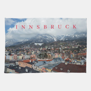 Innsbruck vue panoramique serviette de thé